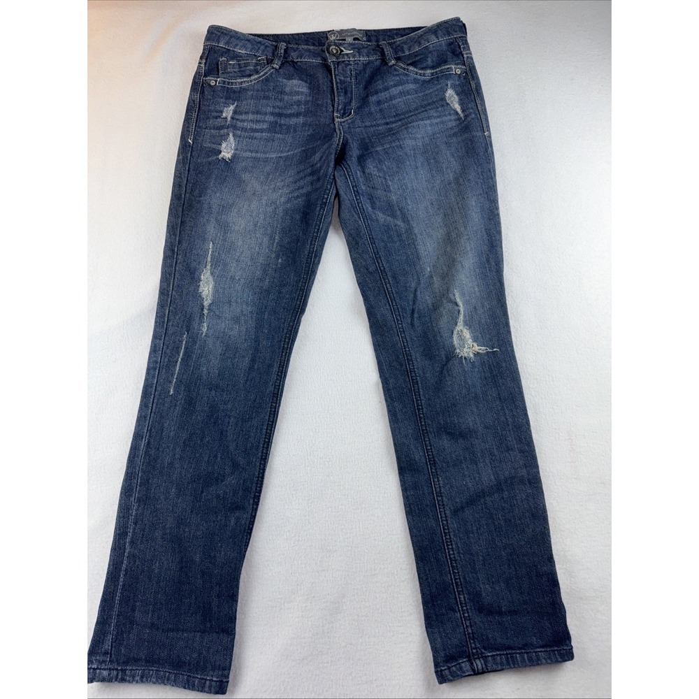 Wit & Wisdom Distressed Denim Blue Jean Women's Size 8
